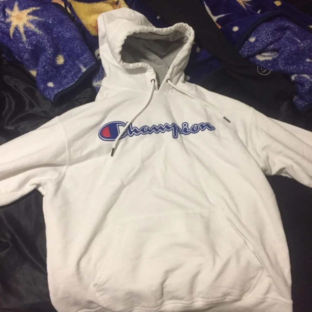 White Champion hoodie